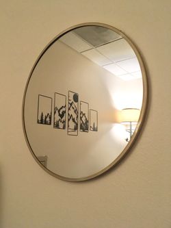 Gold wall mirror, 24”x24”