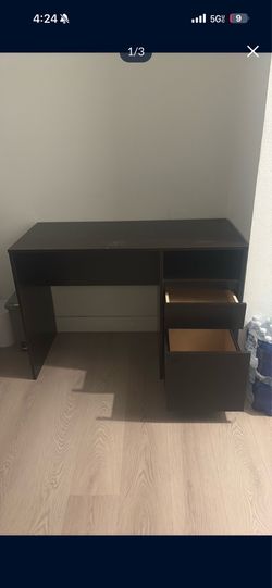 USED DESK WITH STORAGE