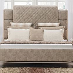 Brand New Vintage Beige Bed