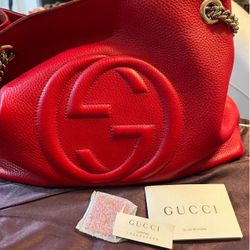 Red Gucci Bag With Wallet