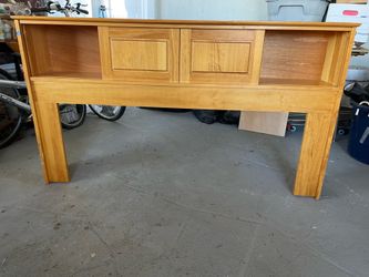 Wood Bookcase Headboard - Queen size