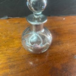 Antique Sterling Silver Art Nouveau Perfume Bottle 