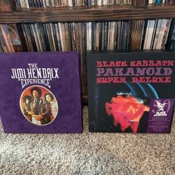 Vinyl Box Set Lot Including Jimi Hendrix, The Beatles, Bob Dylan,  Black Sabbath