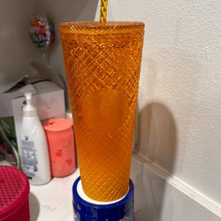 Orange Starbucks Cup