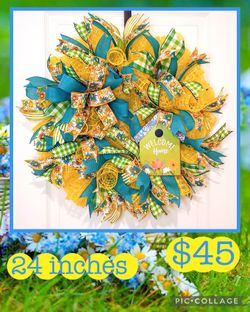 Handmade Spring Summer Wreath 