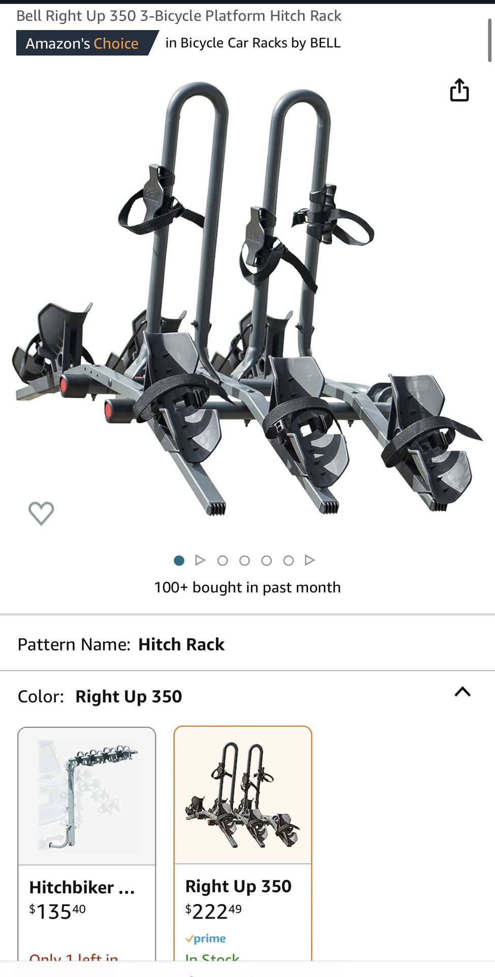 Bell Right Up 3-Bicycle Platform Hitch Bike Rack! Good condition! for Sale  in West Palm Beach, FL OfferUp