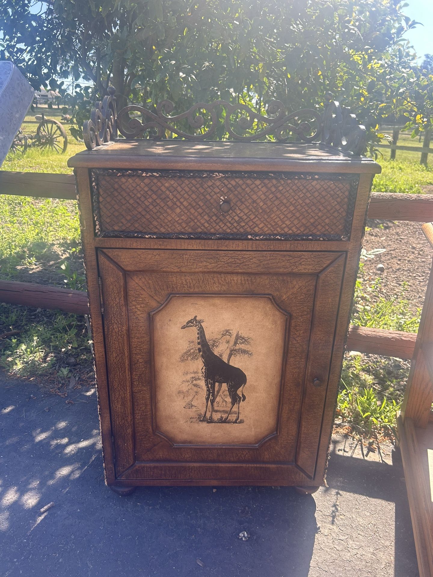 antique giraffe cabinet 