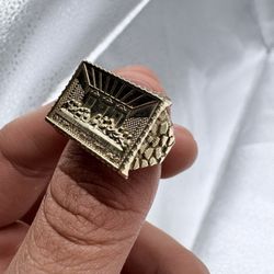 10k Gold Last Supper Nugget Ring 