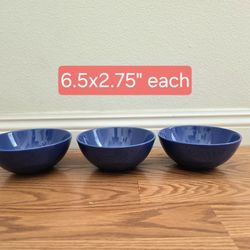 IKEA blue bowls set of 3 (6.5")