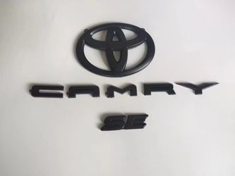 NEW 3PS 2018-2023 TOYOTA CAMRY SE Matte  Black EMBLEM OVERLAY KIT PT(contact info removed)1-02
