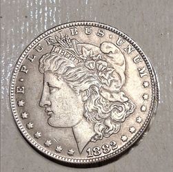 1882 Morgan Silver Dollar Coin