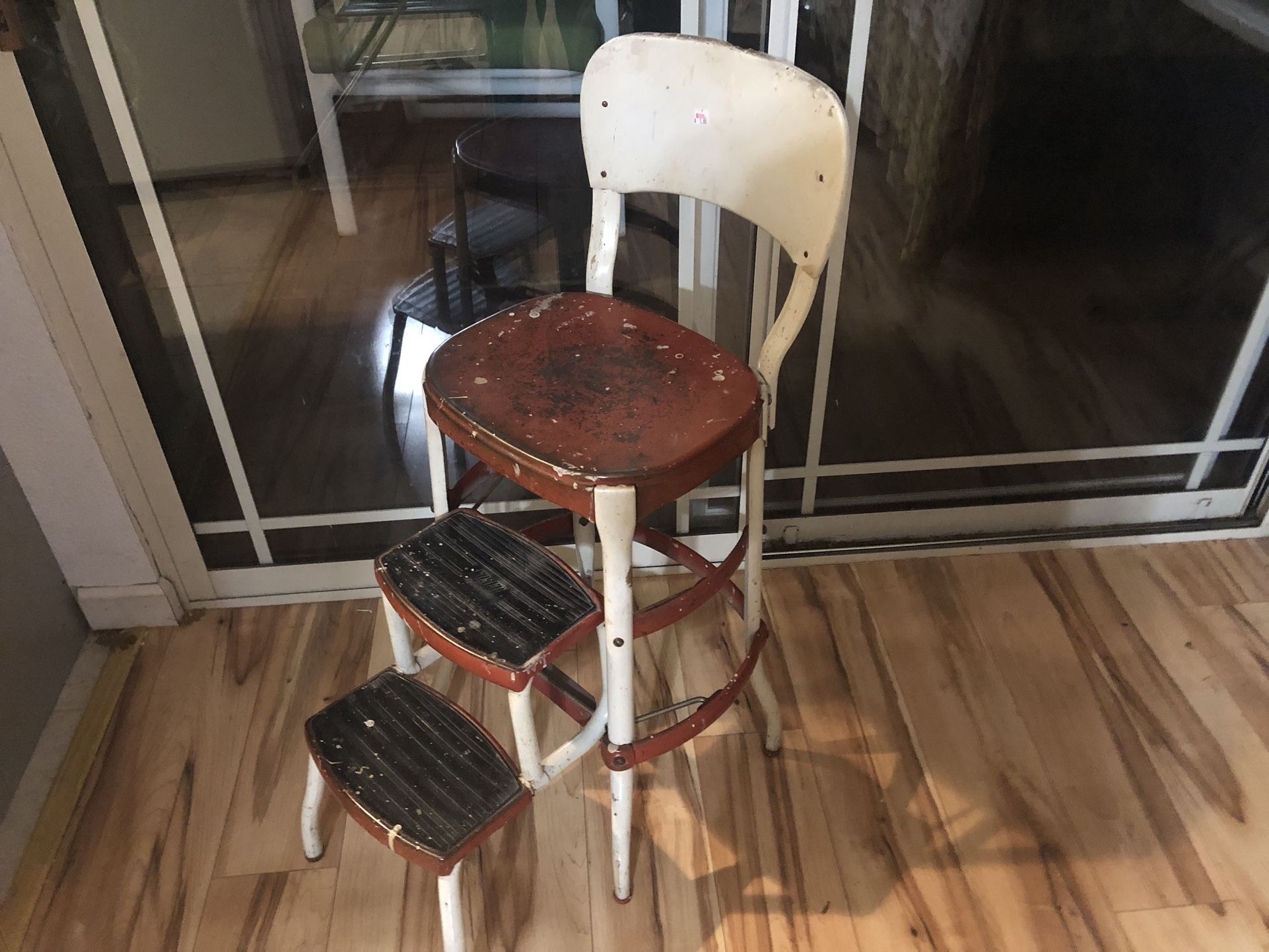 VINTAGE COSCO KITCHEN CHAIR WITH DROP DOWN STEP