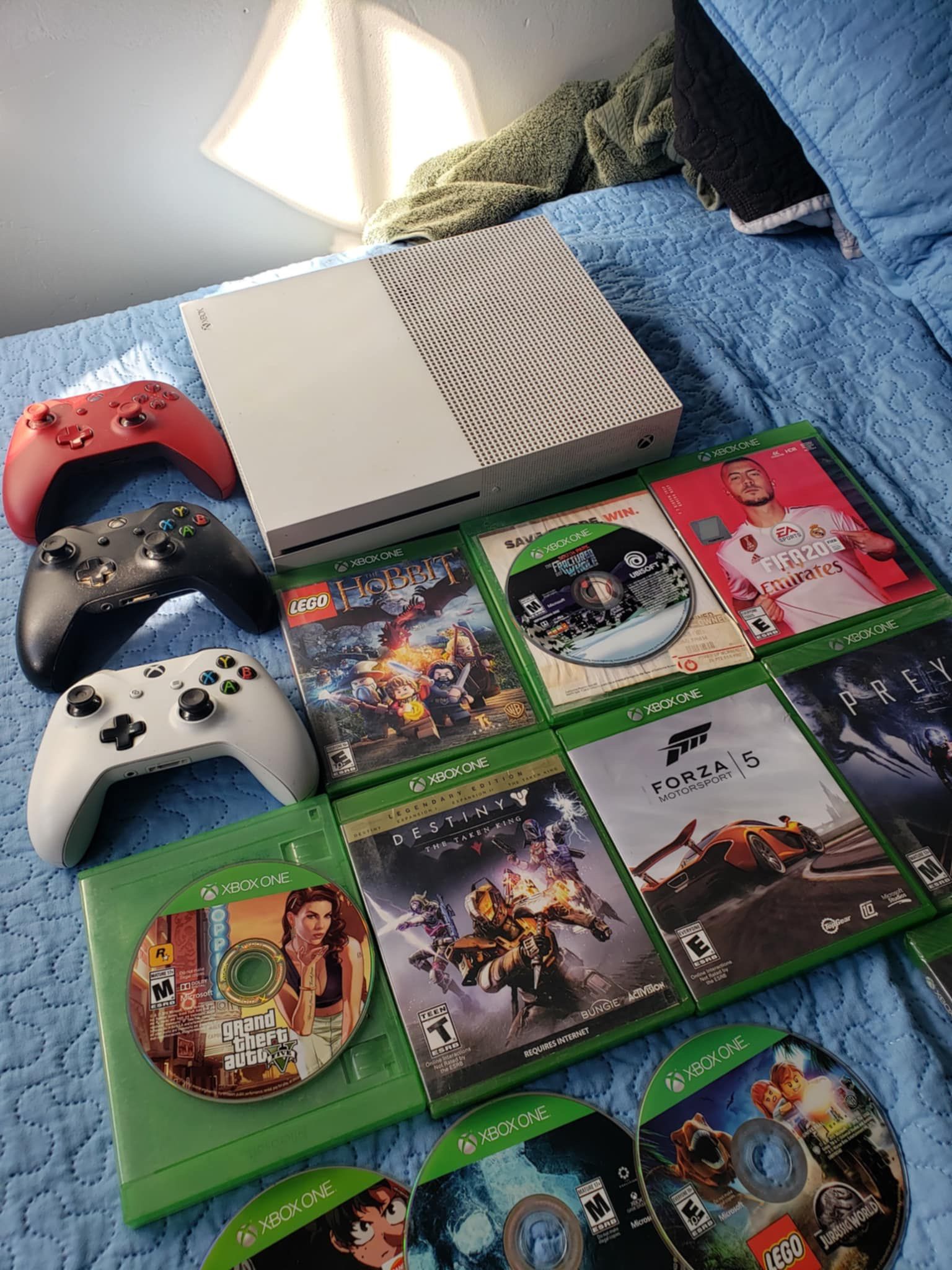 $40! Per Controller. $180! Firm new 2020 Xbox one S 1000GB. $20! Per Game x 14 Games. Im willing to Trade Are Welcome All Total $540 But I Want $450