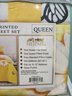 Hejeme Queen Printed Sheet Set 6-Piece