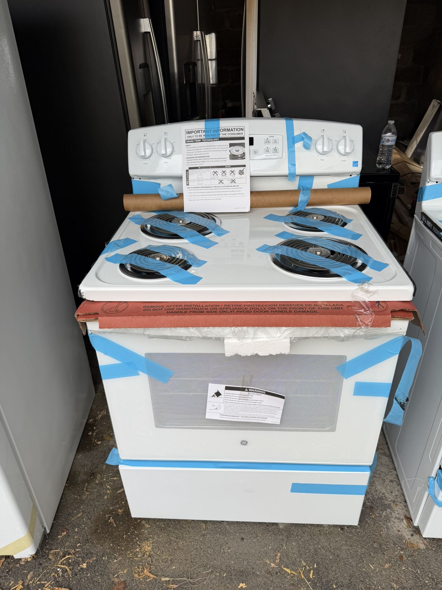 GE 30-inch electric range.