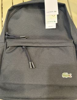 Lacoste Backpack Black Brand New W Tags