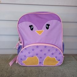 WONDER NATION PRESCHOOL 13" PENGUIN CRITTER BACKPACK Purple