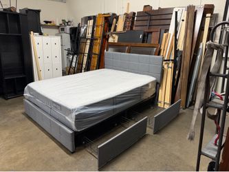 Full bed frame and mattress $240