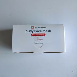 3-ply Face Masks 50-count/Box Mask Light Blue Covering