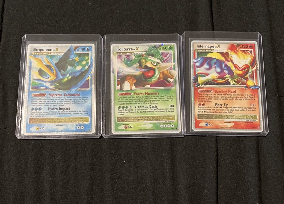pokemon infernape, empoleon, torterra All 3 Starters