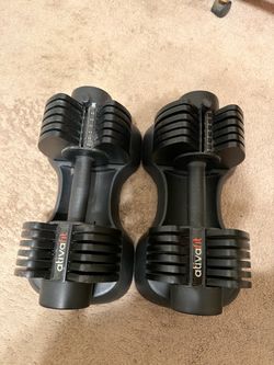 ATIVAFIT Adjustable Dumbbells 44 LBS Each – 88 LBS Total – Complete Set