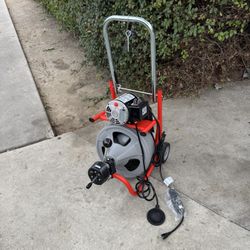 RIDGID K-400 AutoFeed Drain Cleaning Snake Auger 120-Volt Drum Machine and C-32 W 3/8 in. x 75 ft. 