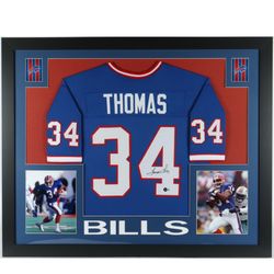 Thurman Thomas Autographed Jersey Custom Framed 
