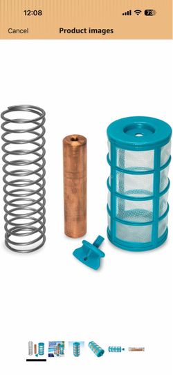 XtremepowerUS Solar Pool Ionizer Replacement Parts Set – Copper Anode Rod, Filter Screen Basket, Stainless Steel Spring & Thumb Screw, Fits Most Solar