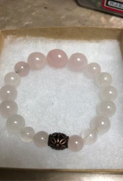 Rose quartz bracelet. 7.5 inches