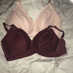 2-Auden Lace Bras Lightly Lined Bralette Size 1XL & 2XL NEW no tags MSRP $40