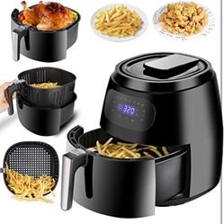 Air Fryer w/Digital Screen, XXL 7.6QT Large Air Fryer Oven w/7 Modes,1700W