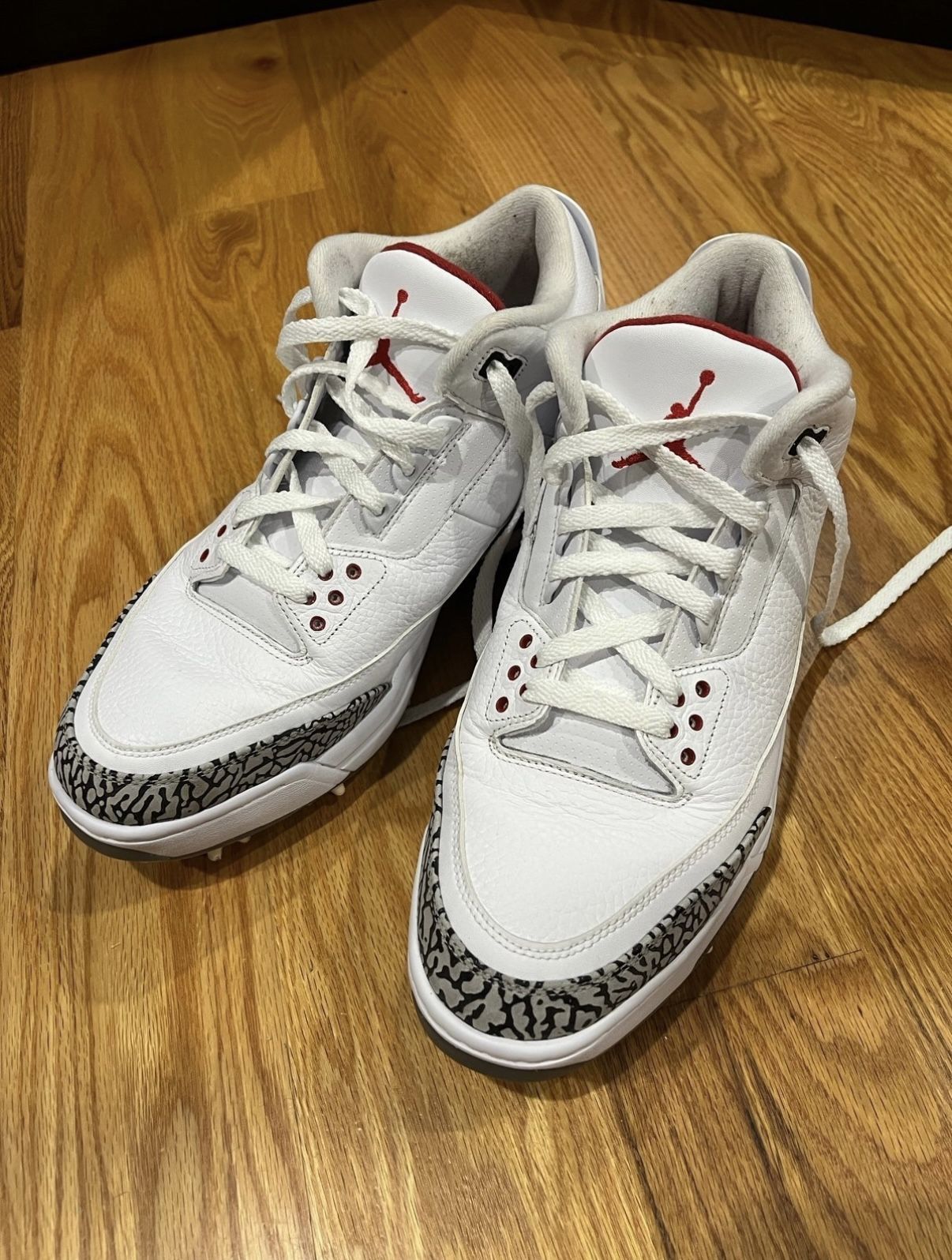Nike Air Jordan 3 Retro White Cement Mens Size 12 Golf Shoes