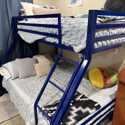 Blue Metal Full/twin Bunk Bed