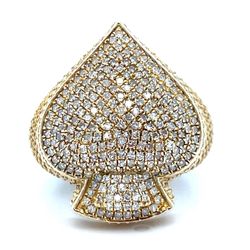10Kt Yellow Gold Diamond Spade Ring 9.61g Size 9 203623