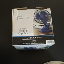 6in desk fan