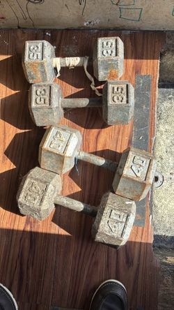 35lbs and 40lbs dumbells