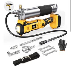 Cordless Electric Grease Gun 1200 PSI, 2-in-1 Rotating Handle