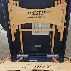 Master Massage Tables Chicago blue massage bed with accessories
