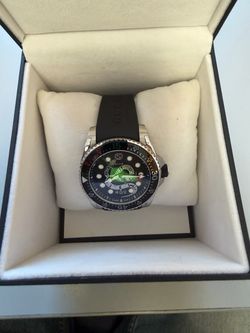 Gucci Dive Watch with Black Rubber Strap