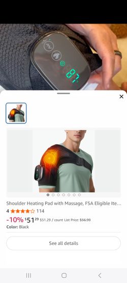 Comfier brand heated shoulder pad with massage.