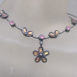 RARE ABALONE LOVELY PINK FLORAL 