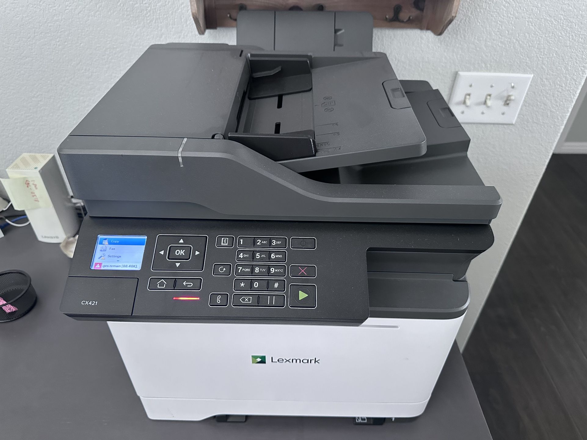 Lexmark CX421adn multifunction color laser printer—with built in