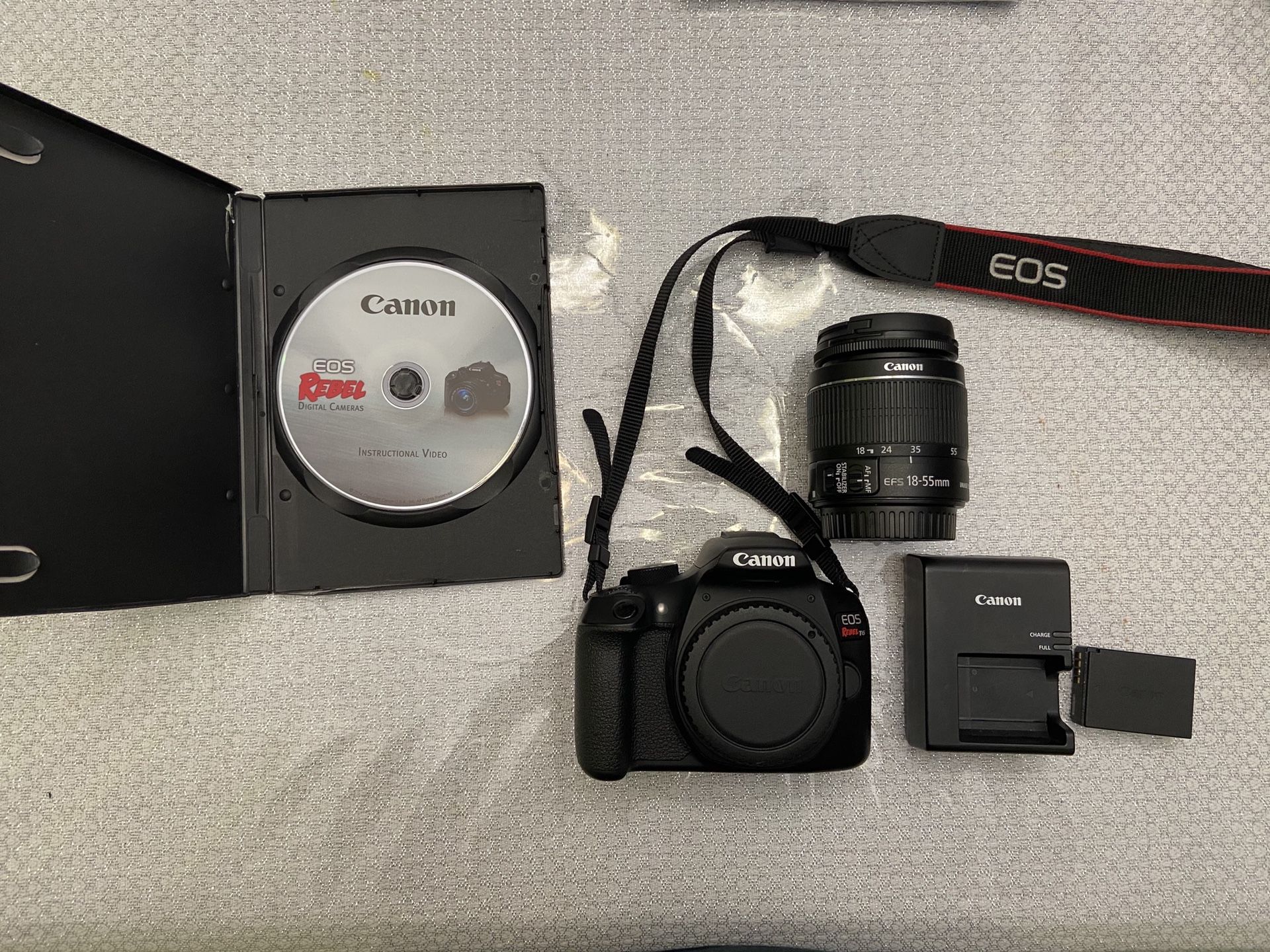 Canon rebel T6 with 18-55mm lens