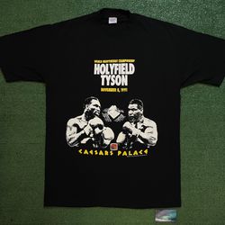 vintage 1991 Mike Tyson vs Evander Holyfield World Heavyweight Championship Tee