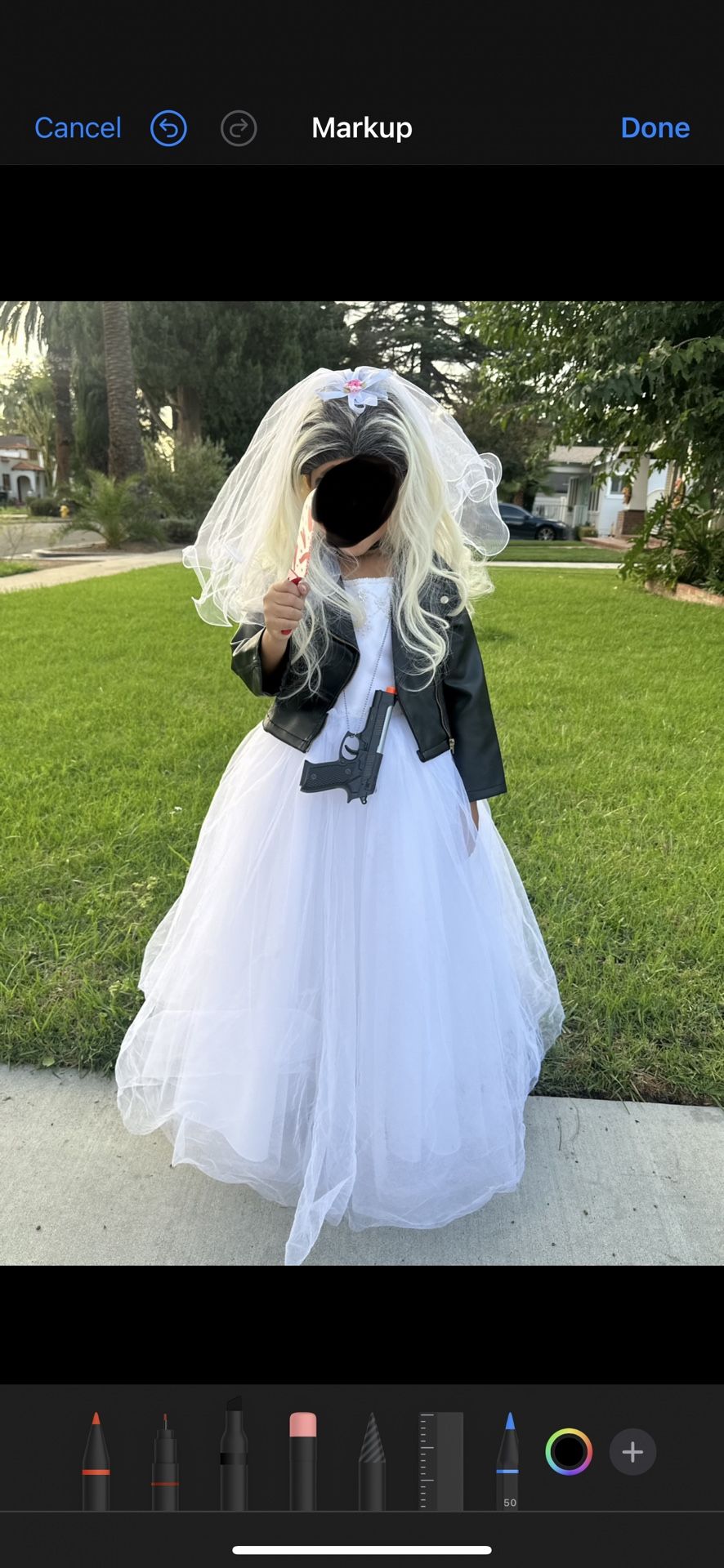 Bride of Chucky Dress And Wig Size 5/6
