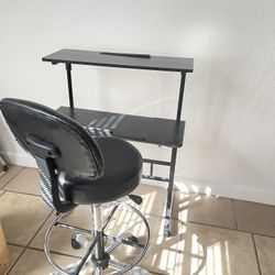 Adjustable Standing Desk With Stool