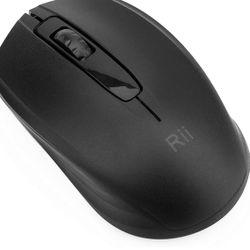Rii Wireless Mouse 1000 DPI for PC, Laptop, Windows,Office Included Wireless USB dongle (Black)