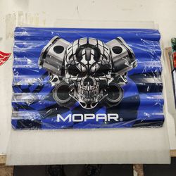 Piston Skull Mopar Dodge Corrugated Metal Sign 
