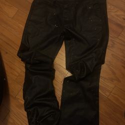 All Black Sparkly Jeans, For 45