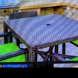 Patio high top table with chairs